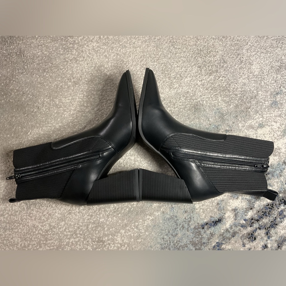 Wild Pair Trinityy Black Pointed Toe Sock Boots - Size 9.5 (NIB) - Picture 8 of 13